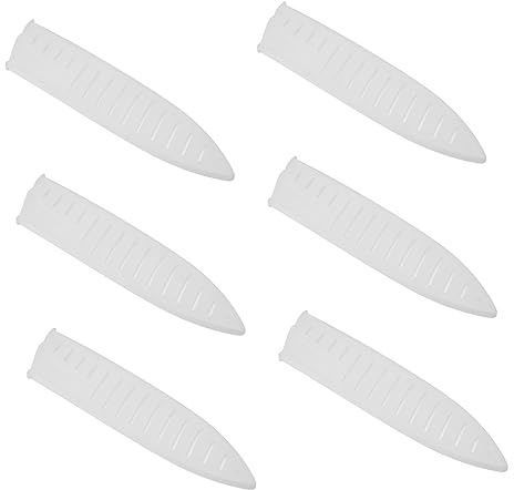 Amosfun 6 Piezas Vaina utensilio de Cocina Huellas de Vinilo para Piso Cuchillo Chef Cuchillo Cocinero Cubierta de Cortador de plástico Protector Cortador el plastico