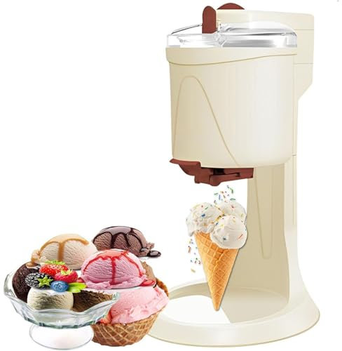 Sorbetière Italienne Et Dessert, Sorbetière Italienne 20W, Distributeur De Sorbetière 1000 ML, Préparation Rapide En 10 Minutes, Saine Et Simple d'Utilisation,B