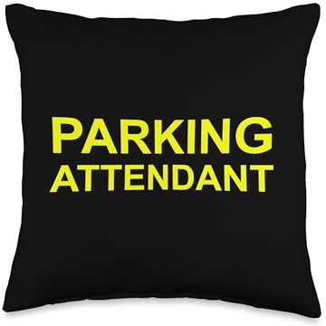 Parking Attendant Throw Pillow