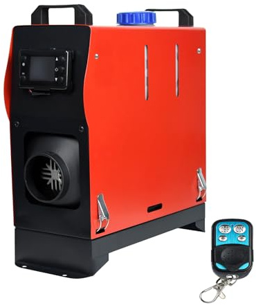 MAYTIIMO 12V 8kW Diesel Luftheizung Standheizung Air Heater Diesel Lufterhitzer Dieselheizung mit LCD Display und Fernbedienung, mit Schalldämpfer für PKW LKW Bus Boot – Rot, Typ B