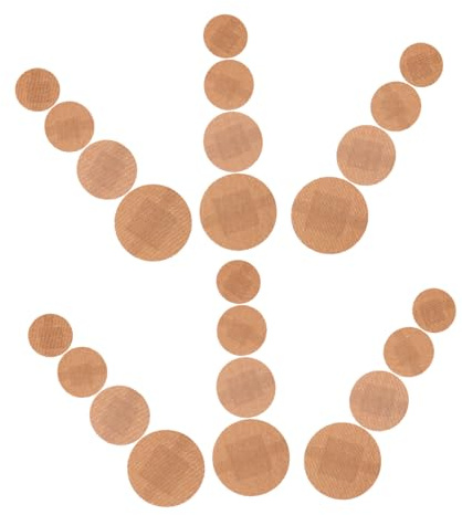 Hemobllo Apósitos Elásticos De Tela 160 Unidades (22-38 Mm, Redondos) Transpirable, Ajustable, Tejido De Secado Rápido Para Cuidado De Heridas, Protección Para Dedos, Uso Diario Aire Libre