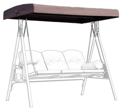 Copertura di ricambio impermeabile per dondolo da giardino a 2-3 posti, colore cachi, 192 x 124 cm, perfetta per uso esterno