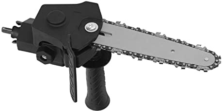 Rengue Saw Conversion Head Adapter Drill to Chainsaw Converter Electric Drill Adapter with Nonslip Handle for DIY Wood Cutting (for 6in Electric)