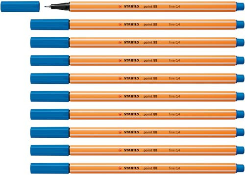 STABILO - Fineliner - point 88 - 10er Pack - blau
