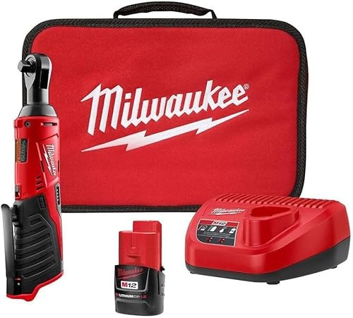Milwaukee 2457–21 M12 3/8 Ratsche Tool Kit