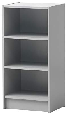 Timber Art Design UK 3 Tier Bookcase Open Wide Tall Shelf Rack Contemporary Organizer Display Shelving Unit for Modern Living Room, Office Space, Study Room Furniture, White - H80cm x W40cm x D30cm
