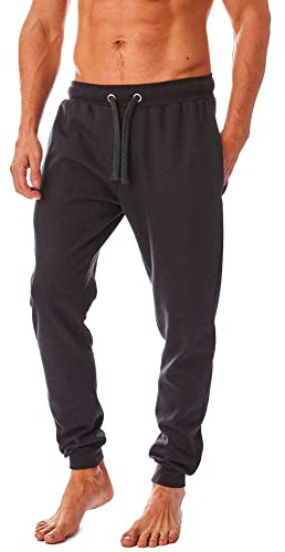 Iron Mountain Men's Jogging Bottoms Reclaimed Yarn Sweatpants Comfortable Jog Pants, Charcoal Marl, M