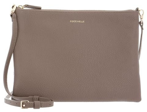 Coccinelle Pelle borsa a tracolla Best Crossbody Bag Warm Taupe grigio talpa