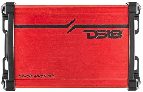 DS18 MP.4A - Amplificatore per sport marini e powersports a 4 canali, classe D IP67, 4 x 40 Watt Rms @ 4-Ohm, amplificatore compatto impermeabile, potenza massima 480 W, ideale per sport