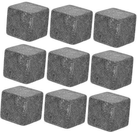TOPBATHY Wiederverwendbare Kühlsteine Aus Robustem Granit Für Whisky Und Getränke Elegant Designte Eissteine Für Schnelle Abkühlung Ohne Verwässerung Inkl Schwarzem Aufbewahrungsbeutel Als