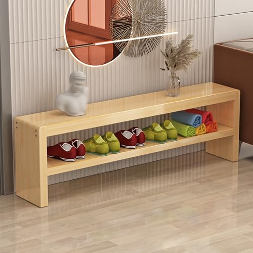 Sitzbank mit Stauraum Holz Flur ohne Lehne Blumenbank Wohnzimmer Multifunktional Holzbank Esszimmer Nachttischbank Stabil für Eingang Schlafzimmer Aufbewahrung(62.99in/160cm)
