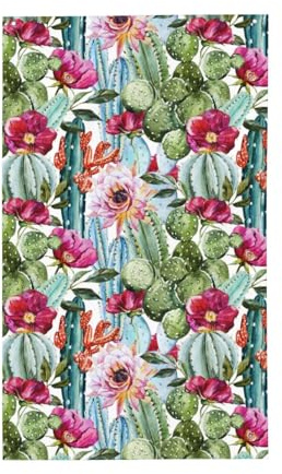 Bandera decorativa con estampado de rosas suculentas y cactus para todas las estaciones, patrón de una sola cara, para interiores y exteriores, pantalla transparente