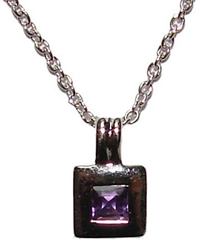 Schmuck-Schmidt-Collier/Kette Anhänger m. Amethyst 925Silber-Rhodiniert