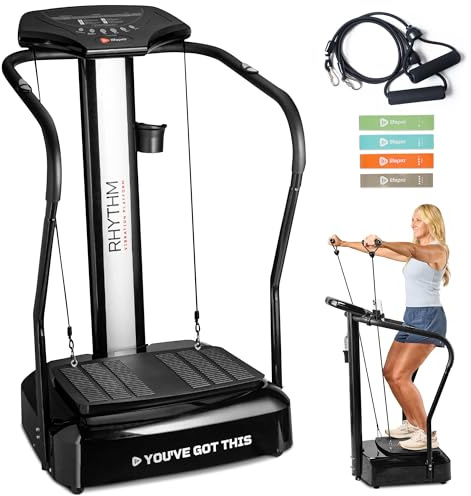 LifePro Máquina de Ejercicio de Placa de vibración, Plataforma de Entrenamiento de vibración para Todo el Cuerpo con Bandas de Bucle, Equipo de Entrenamiento en casa para pérdida de Peso y