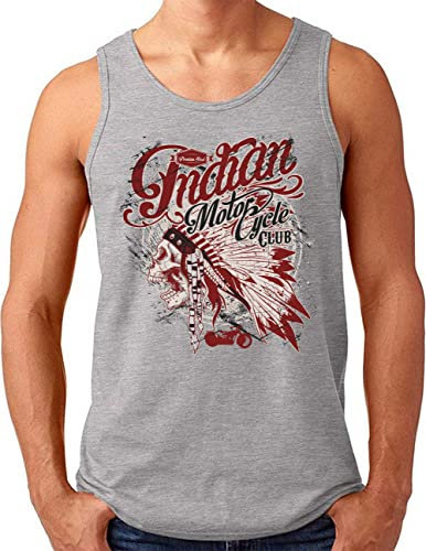 OM3® Indian-Motorcycle-Club Tank Top Shirt | Herren | Skull Chopper Bike Motorbike | S - 4XL