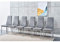 Panana Set of 6 Modern Dining Chairs Kitchen Chair Leather with Solid Metal Legs (6Chair, Grey)