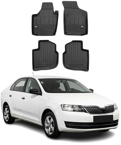 Alfombrillas para coche, Alfombra de coche, Esterilla coche compatibles con Skoda Rapid 2012-2019, ajuste OMAC Premium 3D Auto TPE