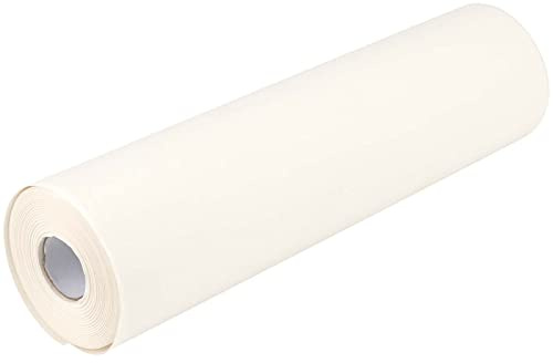 JEUIHAU Rotolo di carta bianca, 44 cm x 25 m, rotolo di carta da disegno naturale, rotolo di carta di ricambio, per pittura, imballaggio, spedizione, artigianato, arte e esposizione