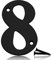 Bwintech 1 Pcs 75mm Matt Black SS304 House Numbers Door number 8, House Signs for outside, House Numbers Plaques for Front Wooden Door