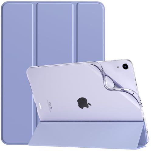 TiMOVO Cover Compatibile con iPad Air 11 Pollici (M3/M2-2025/2024), iPad Air 5/4 Generazione 2022/2020 10,9, Custodia con Morbido Posteriore in TPU Smerigliata, Auto Sveglia/Sonno, Lavanda Viola