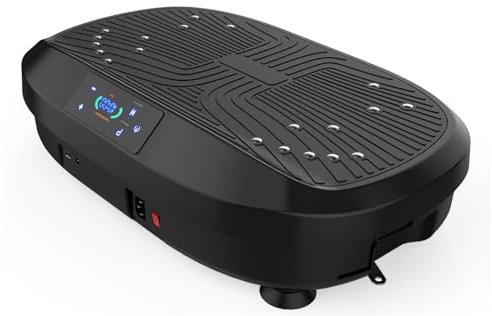 POCDOKYZ Machine à Plaque vibrante 150 kg/330 LB, Machine à Vibrations télécommandée, équipement d'exercice pour brûler Les Graisses, Plaque vibrante pour façonner Le Corps avec Bandes de résistance