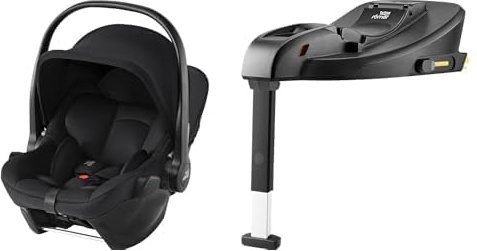Bundle BRITAX RÖMER Babyschale BABY-SAFE CORE, Kindersitz für Babys ab Geburt bis 83 cm (15 Monate), Space Black + BRITAX RÖMER Babyschalen-Basisstation BABY-SAFE CORE ISOFIX BASE