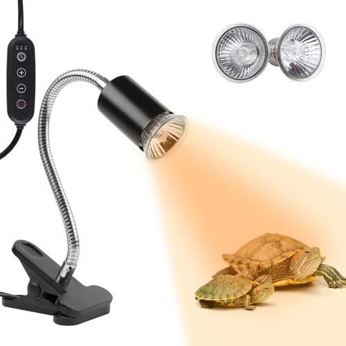 LUCKY HERP Aquarium Schildkröte Wärmelampe Zubehör, UVA UVB Lampe Terrarium 25W/50W Heizlampe, E27 Reptilien Basking Spot für Schildkröten, Bartagamen, Eidechsen, Reptil