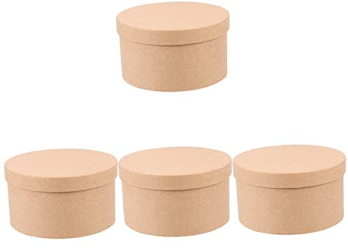 OUNONA 4sätze Runder Kraftpapier-keksbehälter Praktische Verpackung Für Backwaren Für Und Catering Robustem Geruchlosem Material