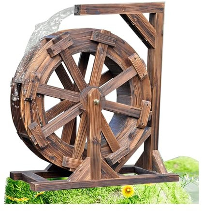 Fuente De Rueda De Agua De Madera, Decoraciones De Escritorio, Fuente De Agua For Decoración De Jardín, Fuentes De Agua Y Cascadas For Exteriores, For Jardín, Patio, Estanque(80cm/31.5inch)