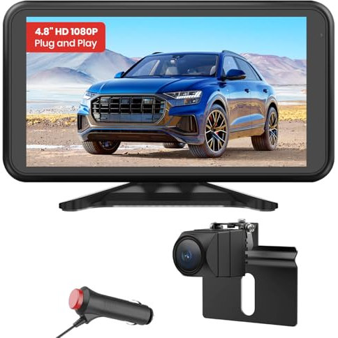 Auto-VOX Rückfahrkamera Auto: Plug & Play 4.8 1080P Rückfahrkamera Nachrüsten Stabiles Signal, klares Nachtsicht Rückfahrkamera-System, IP69K Rückfahrkameras mit 3X Zoom für LKW SUV Wohnmobil