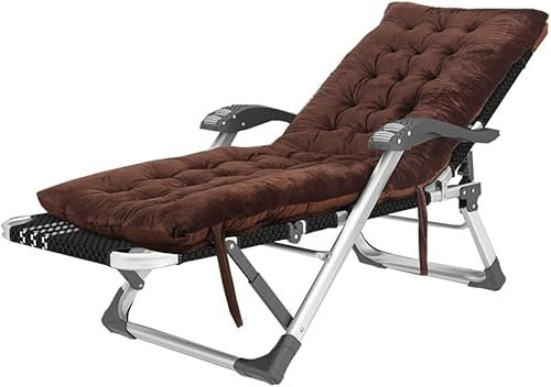 Liegestuhl für den Außenbereich, mit Kissen, verstellbarer Chaiselongue-Sessel für Garten, Terrasse, faltbarer Liegestuhl mit 15 Positionen