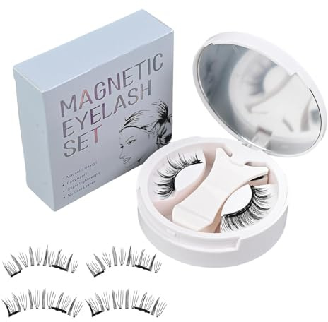 Pestañas Magnéticas | Extensiones en Grupos con Aplicador - Pestañas Imán para Mujeres Principiantes - para Mujeres Principiantes, Viajes, Regalos