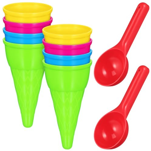 Gadpiparty 2 Sets Eiswaffel-sandspielzeug: Eiscreme-spielset für Kinder Inklusive Eiskugel Und Waffeln – Perfekt für Strandspaß Und Fantasievolles Spielen