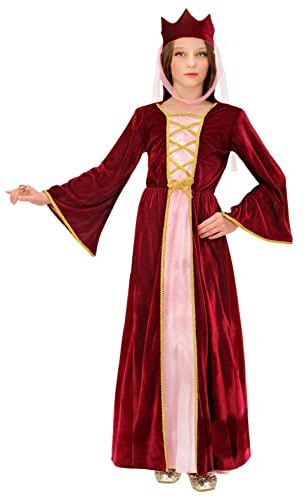 W WIDMANN MILANO Party Fashion - Kinderkostüm mittelalterliche Königin, Kleid, Burgfräulein, Prinzessin, Karneval