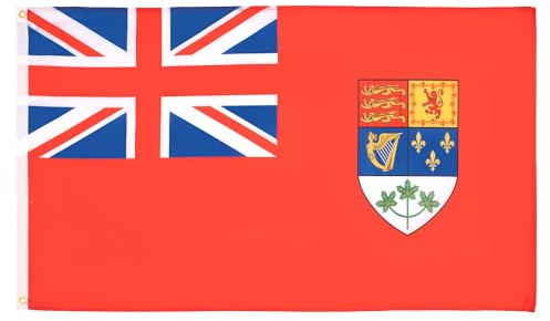 AZ FLAG Drapeau Canada WWII 150x90 cm Polyester 100D 2 Œillets | Usage intérieur et extérieur Drapeau décoratif canadien de guerre Canadian WWII coutures doubles et bords renforcés