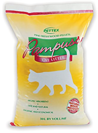 4 x Pettex Pampuss Woodbase Cat Litter 30 Litre
