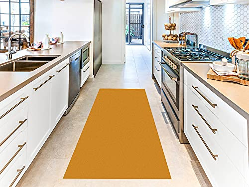 Oedim Alfombra Color Liso Naranja Habitaciones, Moqueta PVC, Suelo vinílico, Decoración del Hogar, Suelo de Protección