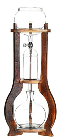 KAYLA-lan Ice Drip Kaffeekanne Set, Cold Brew Drip Kaffeemaschine mit Geschwindigkeitseinstellung Edelstahlfilter für Hausreisen und Küche, 6-8 Tassen