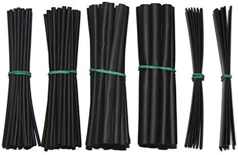Krympslang set med 100 stycken – kabelslang isolering | svart