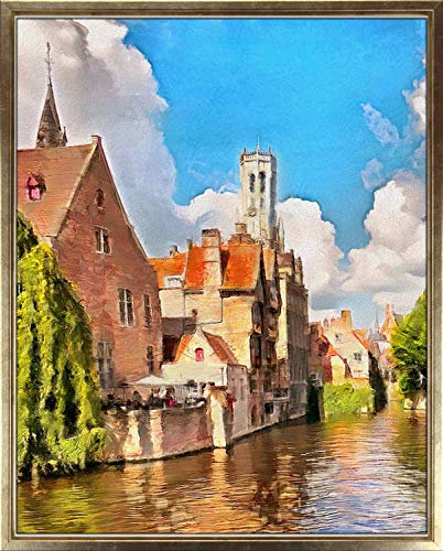 Leon Schattenfugenrahmen für Leinwandbild Rahmen für Canvasbild 60x80 cm Farbwahl Hier Gold Antik ohne Glas