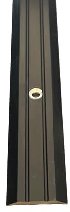 Grandismo® Vinyl Covers - Vinyl to Vinyl Joining Strip - Trim Metal Door Bar Plate - 3ft or 9ft Lengths (3ft (0.9metre), Black)