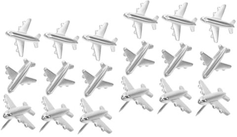 VILLCASE 24stücke Metall Push Pin Flugzeugform Pinnnadeln Süße Und Dekorative Reißzwecken Für Pinnwände Fotowände Und Kalender Wiederverwendbare Und Praktische Büromaterialien