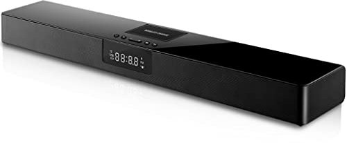 DLOETT Altoparlante wireless a colonna compatibile Bluetooth TV Soundbar Stereo Home Theater Sound Bar TF USB RCA Orologio per PC TV
