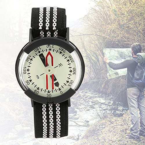 Uhr Orologio Con Bussola Outdoor-Armbanduhr mit Leuchtendem Zifferblatt für Camping, Tauchen, Wandern, Kompass-Armband