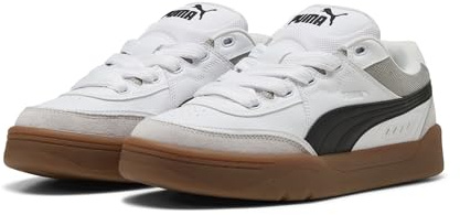 PUMA Park Lifestyle Sk8, Zapatillas Unisex Adulto, Blanco Negro Pluma Gris, 38 EU