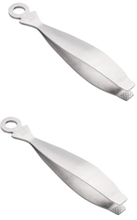 Ciieeo 2 Piezas Pinzas De Espina De Pescado Pinzas De Enchapado Pinzas De Pelo De Pollo Pinzas Planas Alicates De Espina De Pescado Pinzas De Espina De Pescado Utensilios para Parrilla
