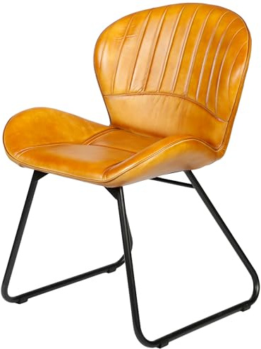 Casa Moro Esszimmerstühle Polsterstuhl Lederstuhl Essstühle Stühle Esszimmer Stuhl Leder Cognac