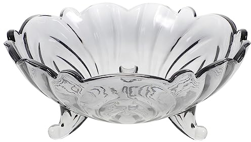 Alipis Elegant Crystal Glass Fruit Plate Home Serving Tray Glass Tableware Dessert Bowl Salad Bowl