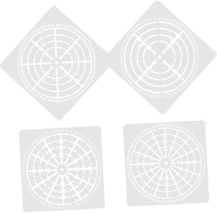 PHENOFICE 4stücke Mandala Punktschablonen Malschablonen Filigrane Schablonen Wiederverwendbare Schablonen Diy Zubehör Für Kunstmalerei Und Dekoration
