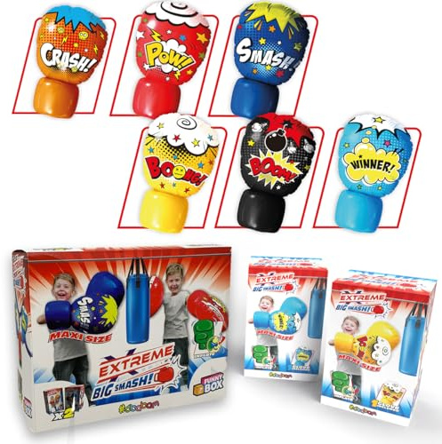 Sbabam FUNNY BOX Extreme Big Smash - uppblåsbara babyhandskar med stor storlek, lekar för kiosken, boxningshandskar, trädgårdsspel och födelsedagsfester, presentidéer för barn och flickor +8 år